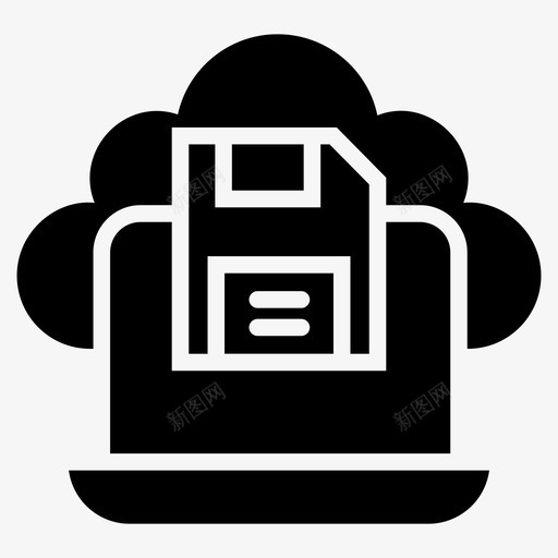 外部存储云存储云技术图标svg_新图网 https://ixintu.com 云计算 图标 在线 外部 存储 技术 数据 驱动