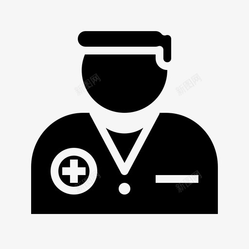 男护士保姆注册护士图标svg_新图网 https://ixintu.com 保姆 医院 固体 护士 注册