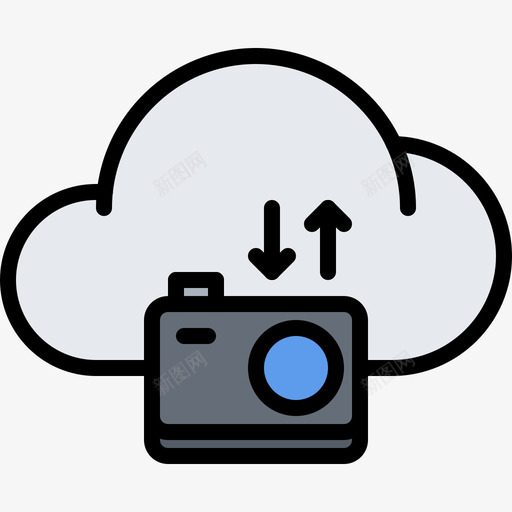 云存储摄影师2彩色图标svg_新图网 https://ixintu.com 存储 彩色 摄影师