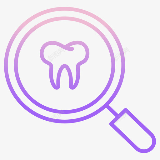 牙科护理牙科38轮廓梯度图标svg_新图网 https://ixintu.com 护理 梯度 牙科 轮廓