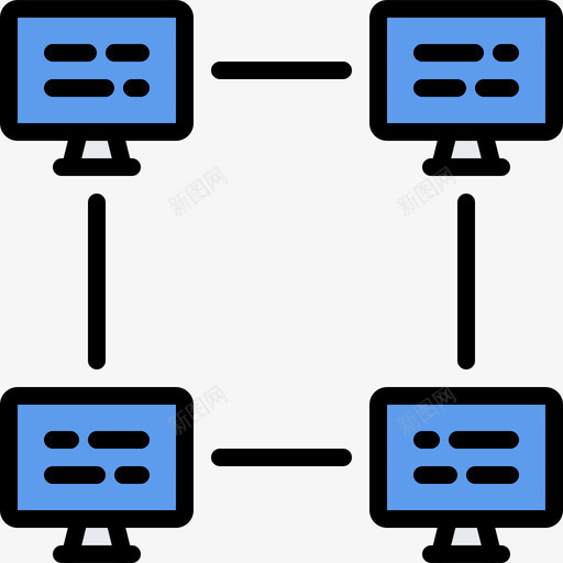 网络计算机53彩色图标svg_新图网 https://ixintu.com 彩色 网络 计算机