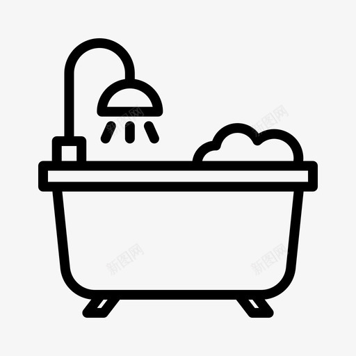 淋浴房地产195直线型图标svg_新图网 https://ixintu.com 房地产 淋浴 淋浴房 直线 线型