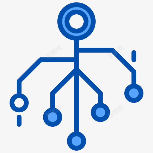 网络ai9蓝色图标svg_新图网 https://ixintu.com ai 网络 蓝色