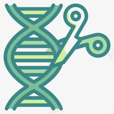 基因工程医学技术双音图标图标
