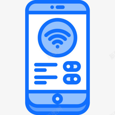Wifi电话35蓝色图标图标