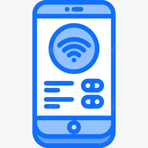 Wifi电话35蓝色图标svg_新图网 https://ixintu.com Wifi 电话 蓝色