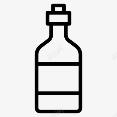 直线型酒瓶酒瓶及容器图标图标