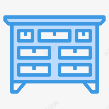 箱子家具144蓝色图标图标