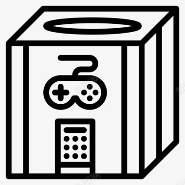 抢劫箱电子游戏12线性图标图标