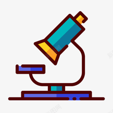 显微镜学院15线色图标图标