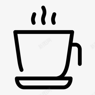 咖啡茶杯热咖啡热茶图标图标