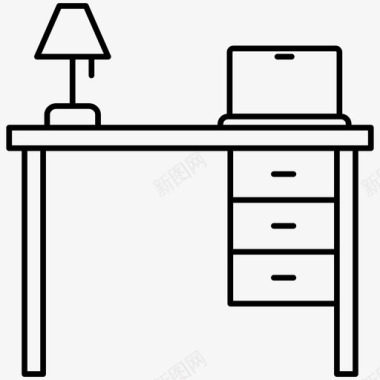 桌子设备家具图标图标