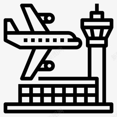 机场机场130直线图标图标