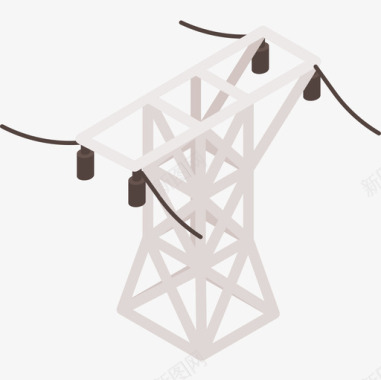 电塔可再生能源27扁平图标图标