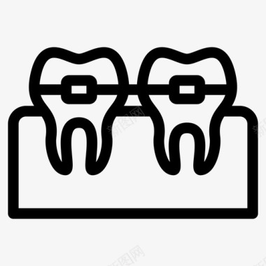 牙套托槽牙科图标图标