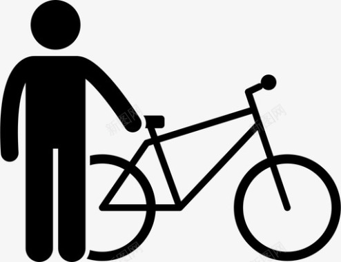 人与自行车自行车车主图标图标