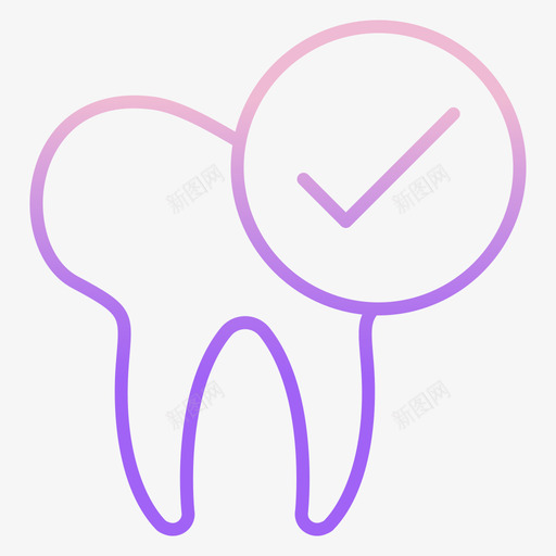 牙齿牙齿38轮廓梯度图标svg_新图网 https://ixintu.com 梯度 牙齿 轮廓