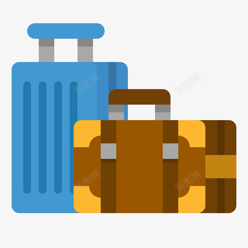 行李公路旅行4平的图标svg_新图网 https://ixintu.com 公路 平的 旅行 行李