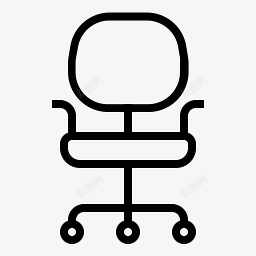办公椅扶手椅家具图标svg_新图网 https://ixintu.com 办公椅 家具 家居 扶手 生活