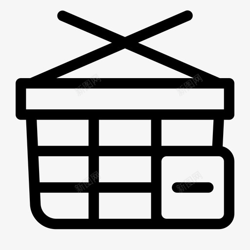 购物篮图表删除图标svg_新图网 https://ixintu.com 删除 图表 电子商务 购物篮