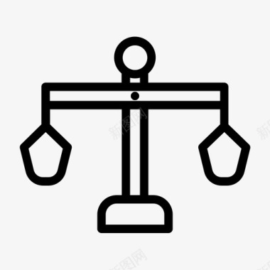 规模平衡法律图标图标