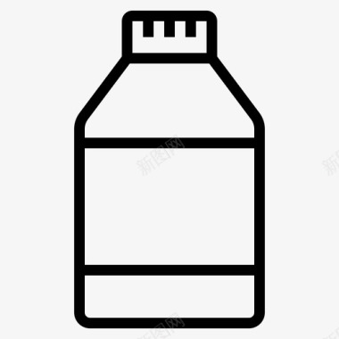 维生素瓶和容器线性图标图标