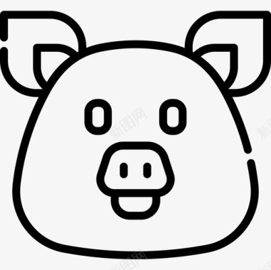 猪动物66直系图标图标