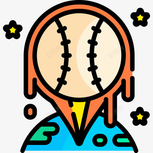 棒球运动165线性颜色图标svg_新图网 https://ixintu.com 棒球 线性 运动 颜色