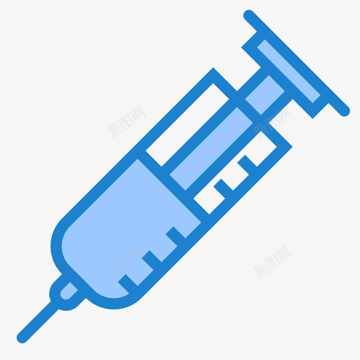 注射器医用180蓝色图标svg_新图网 https://ixintu.com 医用 注射器 蓝色