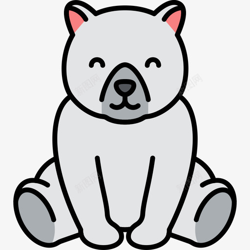北极熊动物27线形颜色图标svg_新图网 https://ixintu.com 动物 北极熊 线形 颜色