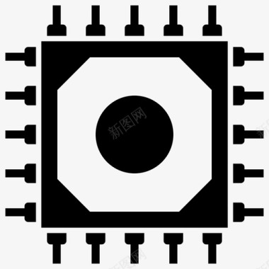 虚拟微处理器电子芯片芯片图标图标