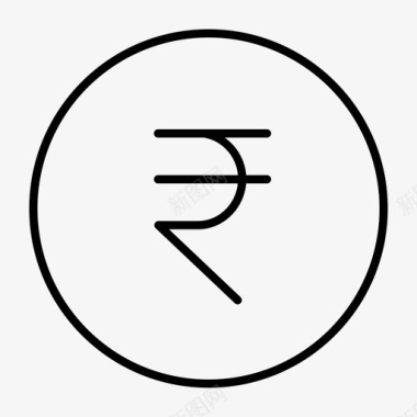 卢比货币印度货币图标图标