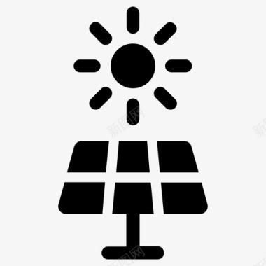 太阳能板能源可再生能源图标图标