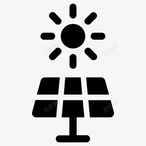 太阳能板能源可再生能源图标svg_新图网 https://ixintu.com 再生 可再 太阳能 能源