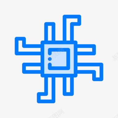 Cpu编码24蓝色图标图标