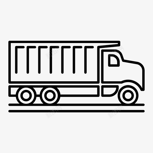 自卸车侧视图运输图标svg_新图网 https://ixintu.com 侧视图 自卸车 车辆 运输