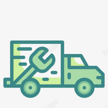 送货车客户服务7双音图标图标