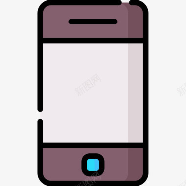 智能手机媒体技术26线性颜色图标图标