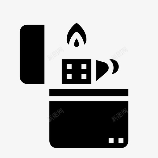 打火机野营140加油图标svg_新图网 https://ixintu.com 加油 打火机 野营