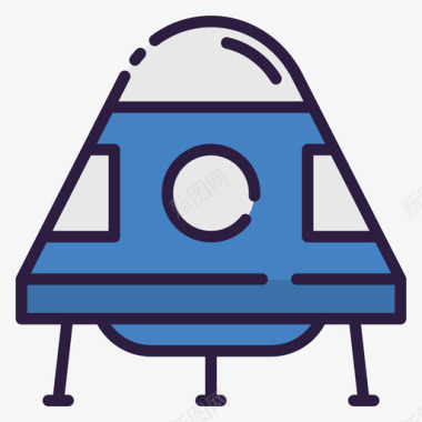太空舱209太空舱线性颜色图标图标