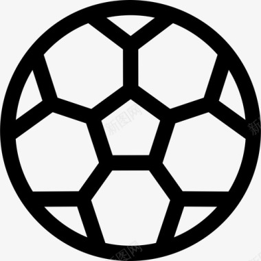 足球运动95直线型图标图标