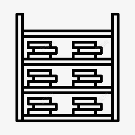 图书馆书籍家具图标svg_新图网 https://ixintu.com 书房 书籍 图书馆 图标 学校 室内 家具 轮廓