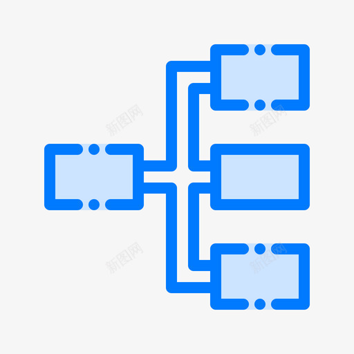 流程图图16蓝色图标svg_新图网 https://ixintu.com 流程图 蓝色