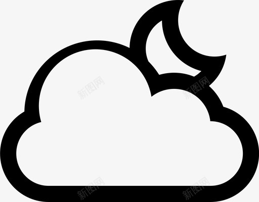 Cloud Moonsvg_新图网 https://ixintu.com Cloud Moon