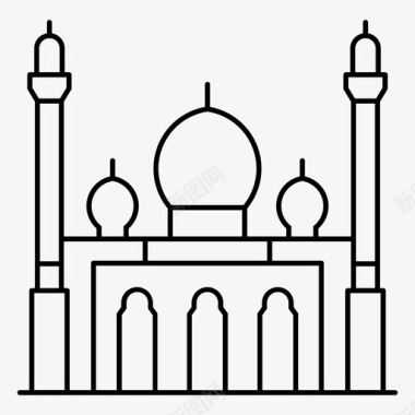 萨利赫清真寺亚洲建筑亚洲地标图标图标