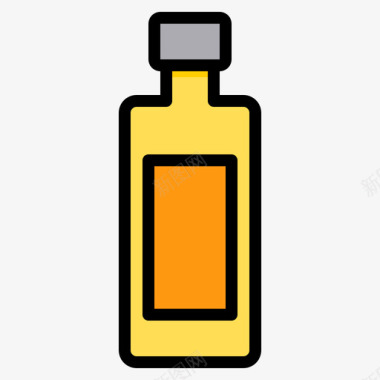 瓶子瓶子和容器4线性颜色图标图标
