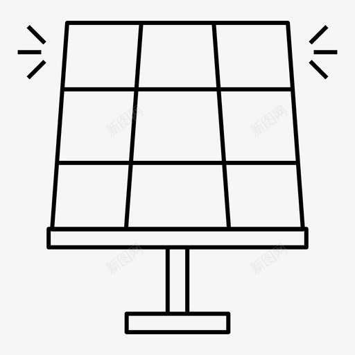 能源电力面板图标svg_新图网 https://ixintu.com 太阳能 电力 能源 面板