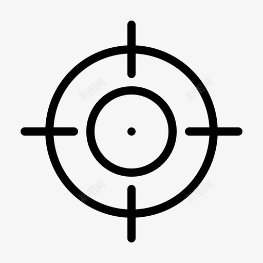 目标十字准星装备图标svg_新图网 https://ixintu.com 元素 准星 十字 射击游戏 武器 游戏 目标 装备