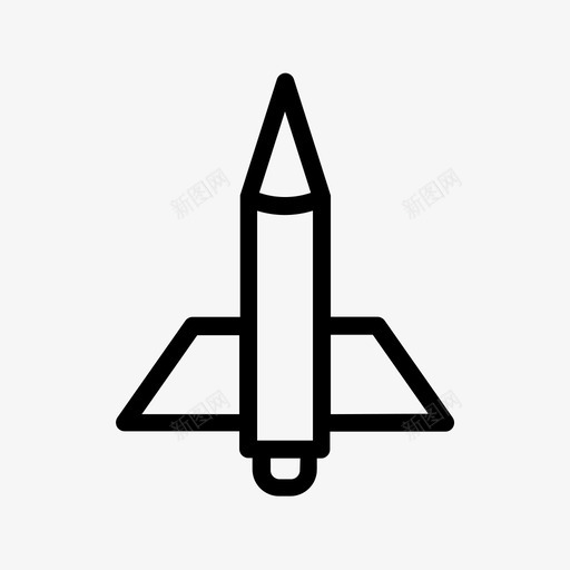 火箭导弹宇宙飞船图标svg_新图网 https://ixintu.com 宇宙飞船 导弹 战争 武器 火箭