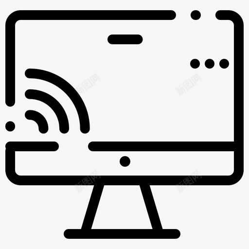 屏幕wifi弹簧粗体虚线图标svg_新图网 https://ixintu.com wifi 屏幕 弹簧 粗体 虚线